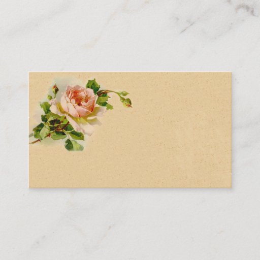 Customizable Vintage Pink Rose Business Profile Card Business Card Templates