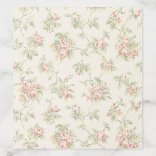 Vintage Pink Rose Cottagecore Floral Pattern Envelope Liner