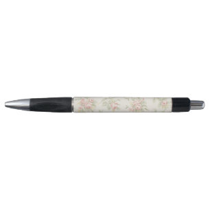 Vintage Pink Rose Cottagecore Floral Pattern Pen