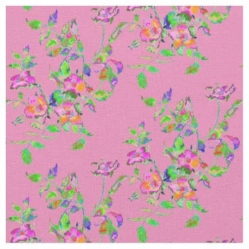 Vintage Pink Rose Fabric