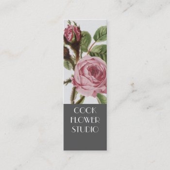 Vintage Pink Rose Florist Product Tag by CoutureBusiness at Zazzle