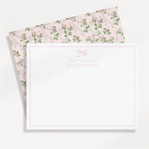 Vintage Pink Rose From the Nursery Card