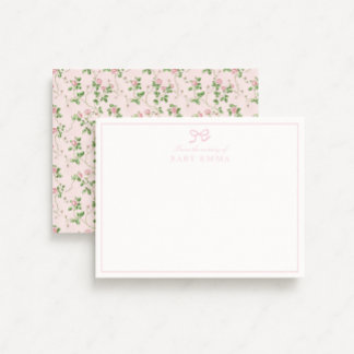 Vintage Pink Rose From the Nursery Card