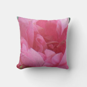 Vintage Pink Rose Petals Outdoor Pillow