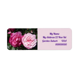 Vintage Pink Rose photo Return Address Labels
