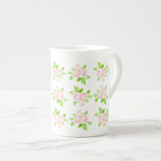 Vintage Pink Roses Bone China Mug