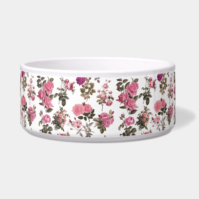 Vintage Pink Roses Bowl (Front)