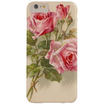 Vintage Pink Roses Barely There Iphone 6 Plus Case by VintageFloralPrints at Zazzle