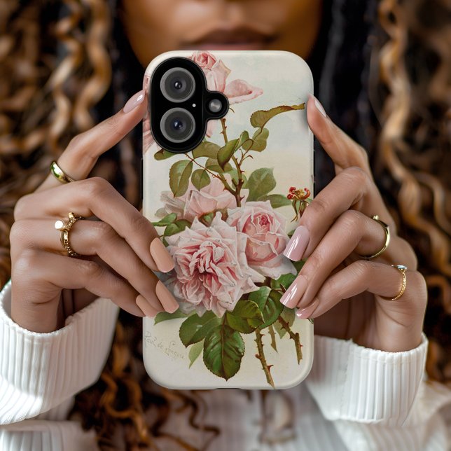 Vintage Pink Roses Case-Mate iPhone Case (Creator Uploaded)