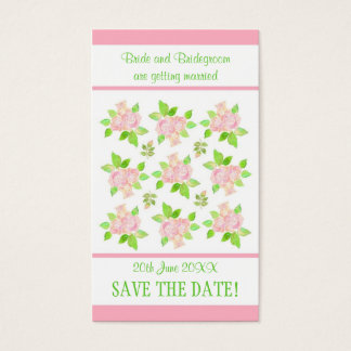 Vintage Pink Roses Customizable Save the Date card