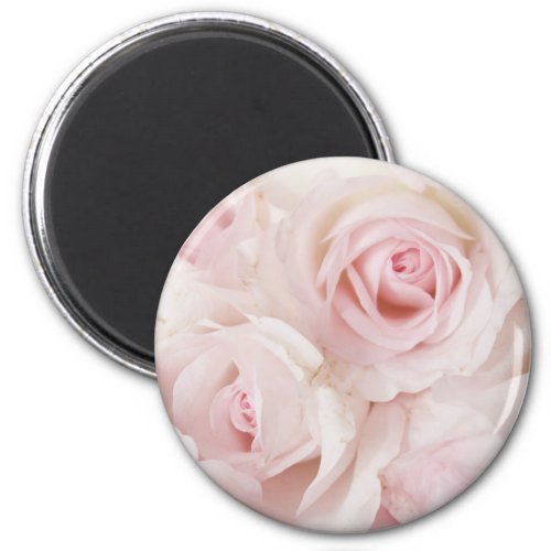 Vintage Pink Roses Elegant Bouquet Magnet