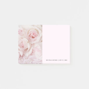 Vintage Pink Roses Elegant Bouquet Post-it Notes