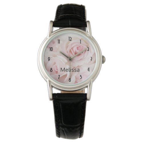 Vintage Pink Roses Elegant Bouquet Watch