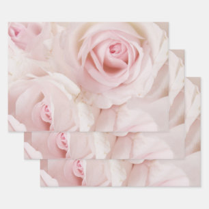 Vintage Pink Roses Elegant Bouquet Wrapping Paper Sheets