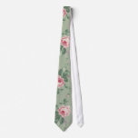 Vintage Pink Roses Floral Unisex Tie at Zazzle