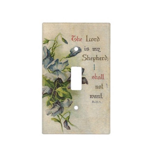 Vintage Pink Roses Flowers Scripture Verse Light Switch Cover