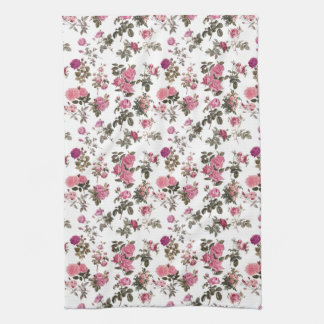 Vintage Pink Roses Kitchen Towel