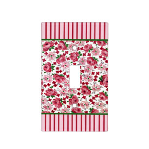 Vintage Pink Roses Light Switch Cover