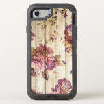 Vintage Pink Roses on Wood iPhone 7 Defender Case<br><div class="desc">Vintage elegant flowering roses in shades of pink on a wooden fence background. A lovely stylish and romantic shabby chic design.</div>