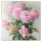 Vintage Pink Roses Painting Tile