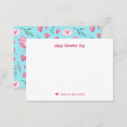 Vintage Pink Roses Strawberry Valentines Day Note Card