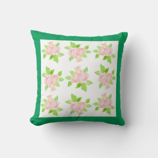Vintage Pink Roses Throw Pillow or Scatter Cushion