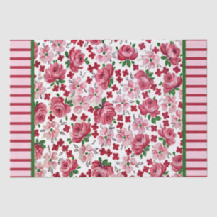 Vintage Pink Roses Tissue Paper