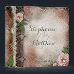 Vintage Pink Roses Wedding Album 3 Ring Binder<br><div class="desc">Beautiful Antique Vintage wedding collection featuring pastel pink roses - a mix and match collection to suit your wedding needs.</div>