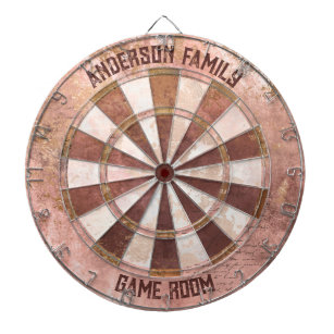 Vintage Pink Rustic Dart Board