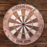 Vintage Pink Rustic Dart Board<br><div class="desc">A vintage style pink and brown metallic dartboard. Designed for you by Blackberry Boulevard.</div>