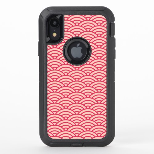Vintage Pink Sakura Koinobori Fish Scale Pattern OtterBox Defender iPhone XR Case