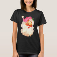 Vintage Pink Santa Claus Pink Christmas 15