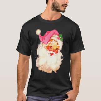Vintage Pink Santa Claus Pink Christmas 15 T-Shirt