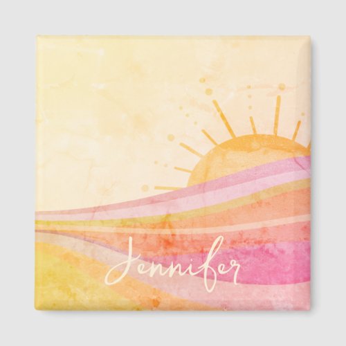 Vintage Pink Sunrise Pretty Inspirivity Magnet