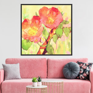 Vintage Pink Sweet Briar Roses  Canvas Print