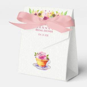 Vintage Pink Tea Party Favor Boxes