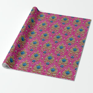 Vintage pink Thai pattern Wrapping Paper
