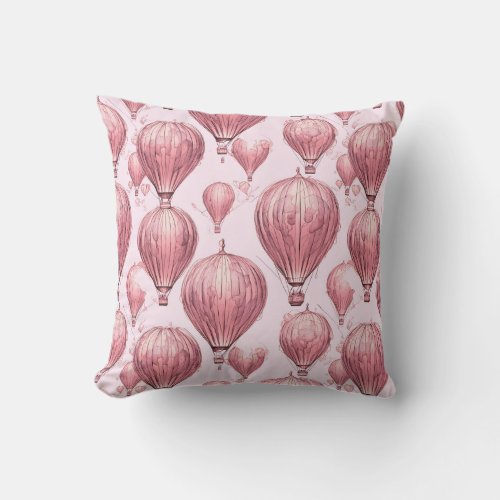 Vintage Pink  Throw Pillow
