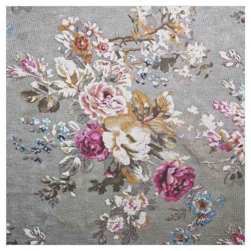 Vintage pink  white fabric texture floral pattern