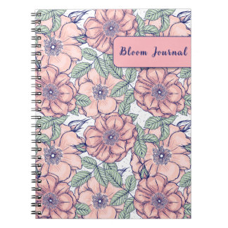 Vintage Pink Wild Rosehip Botanical Bloom Journal 
