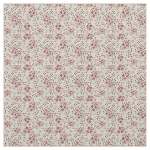 Vintage Pink Wildflower Rustic Countryside Charm Fabric