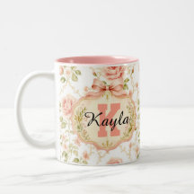 vintage pinky personalized floral