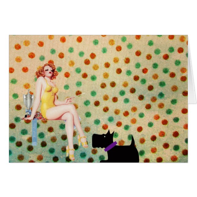 Vintage Pinup and Scottie (Front Horizontal)