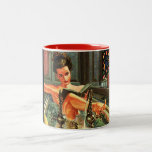 Vintage Pinup Girl In Bath Two-tone Coffee Mug at Zazzle