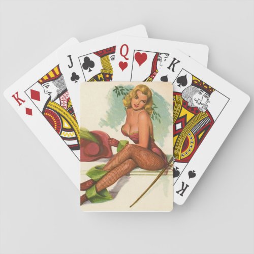 Vintage Pinup Girl Original Coloring 10 Poker Cards