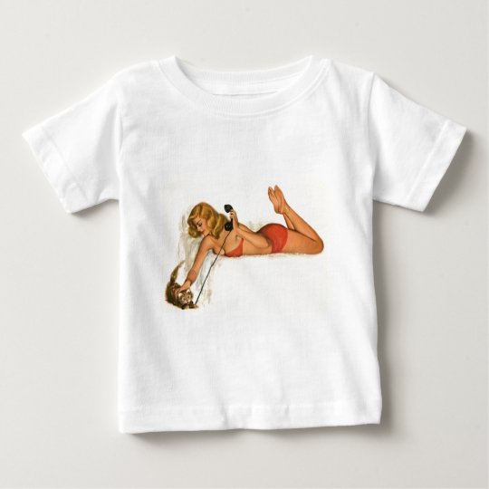 Vintage Pinup Girl Original Coloring 19 Baby T-Shirt