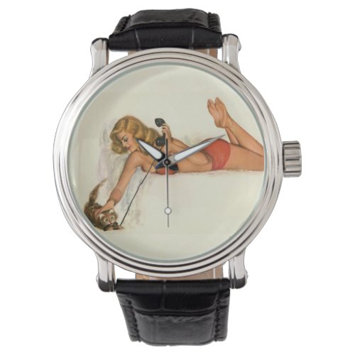 Vintage Pinup Girl Original Coloring 19 Watch