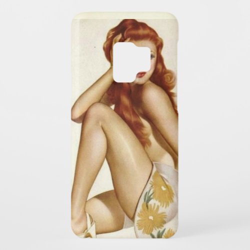 Vintage Pinup Girl Original Coloring 1 Case_Mate Samsung Galaxy S9 Case