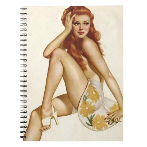 Vintage Pinup Girl Original Coloring 1 Notebook