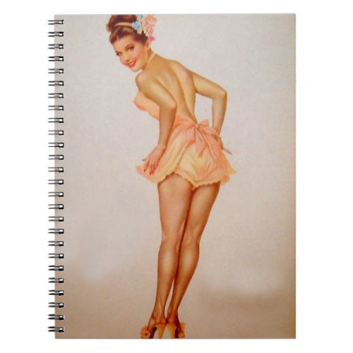 Vintage Pinup Girl Original Coloring 3 Notebook